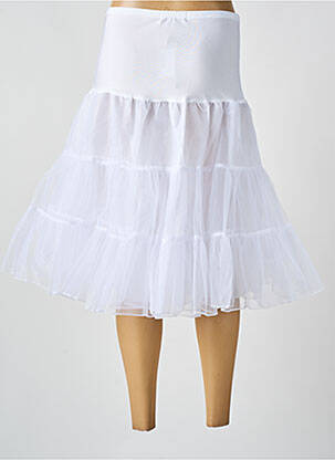 Jupe mi-longue taille haute blanc FOREVER FIFTIES femme