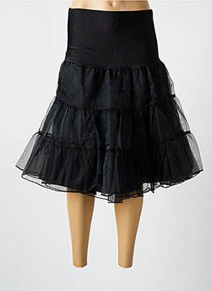 Jupe mi-longue taille haute noir FOREVER FIFTIES femme