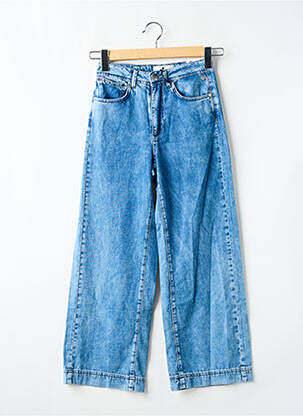 Pantalon large fermeture zippée sous rabat boutonné taille normale bleu FREEMAN T.PORTER femme