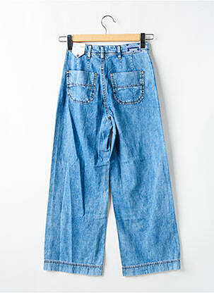 Pantalon large fermeture zippée sous rabat boutonné taille normale bleu FREEMAN T.PORTER femme