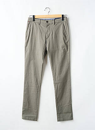 Pantalon chino stretch taille normale gris TOMMY HILFIGER homme
