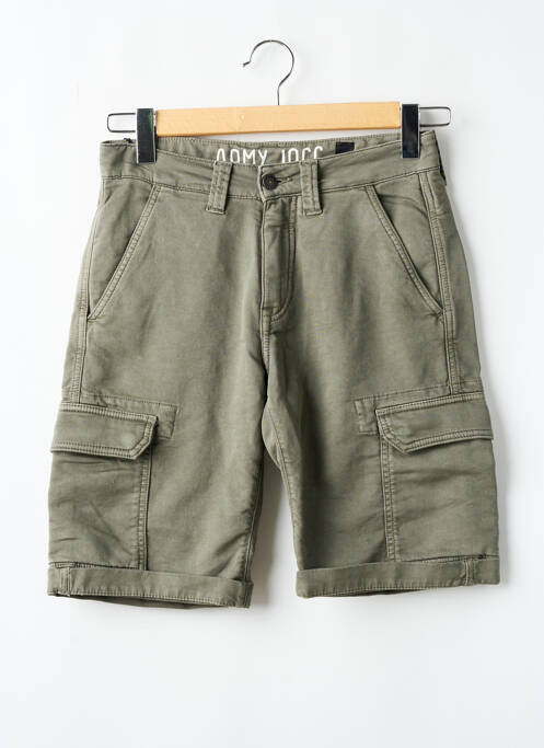 Bermuda stretch taille normale vert LE TEMPS DES CERISES homme
