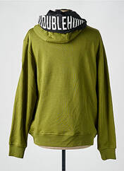 Sweat-shirt à capuche vert DOUBLEHOOD pour homme seconde vue