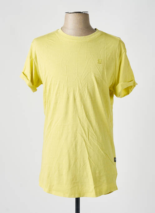 T-shirt coupe droite manches courtes jaune G STAR homme