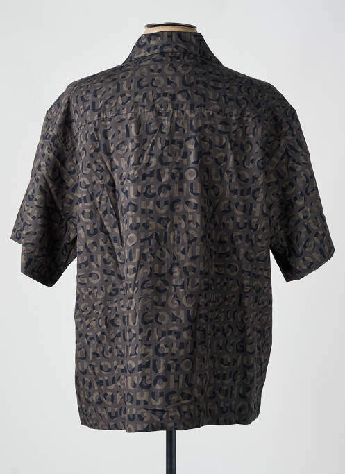 Chemise manches courtes marron HUGO pour homme