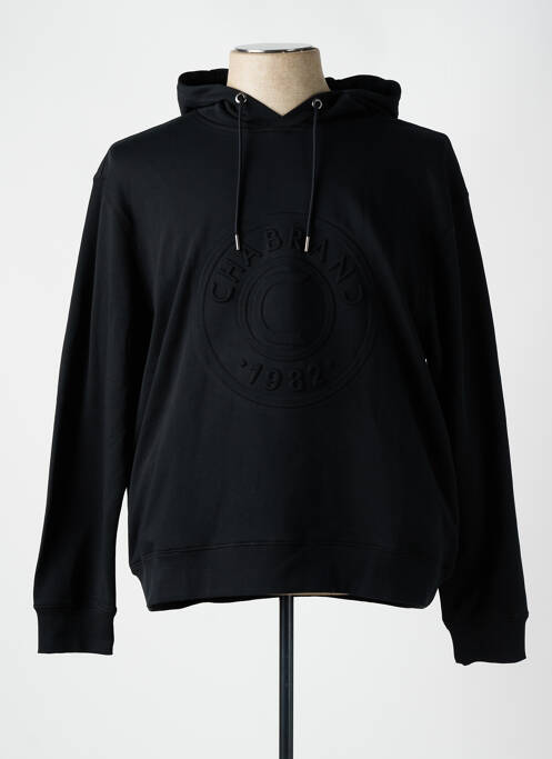 Sweat-shirt à capuche manches longues manches longues noir CHABRAND homme