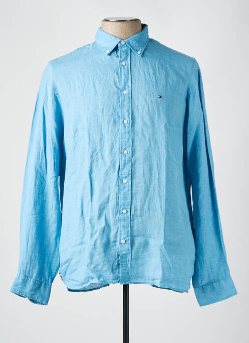 Chemise manches longues bleu TOMMY HILFIGER pour homme