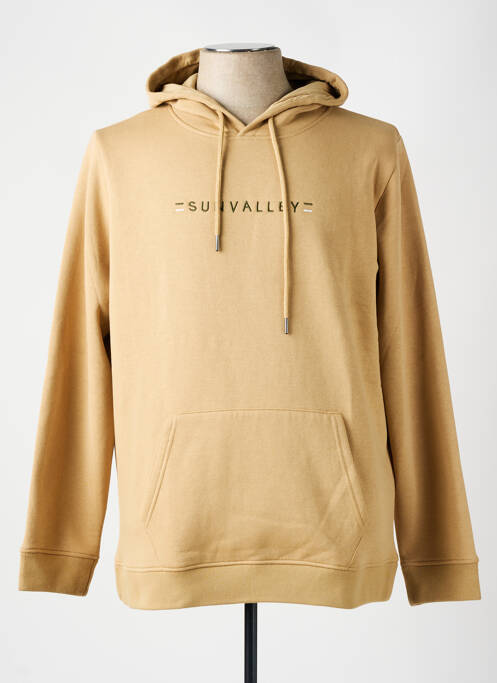 Sweat-shirt à capuche beige SUN VALLEY pour homme