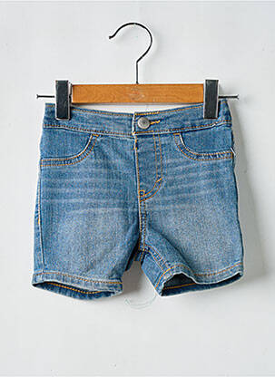 Short coupe droite taille élastique bleu LEVI'S fille