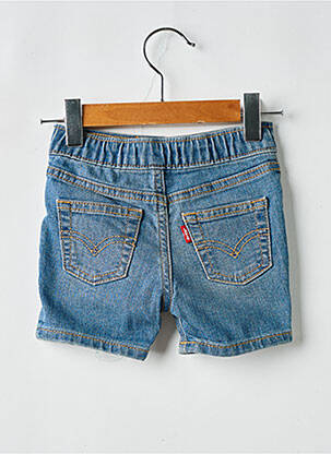 Short coupe droite taille élastique bleu LEVI'S fille