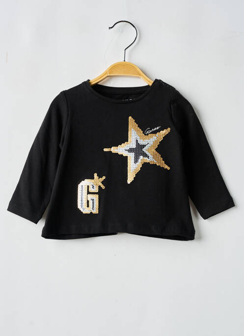 T-shirt noir GUESS pour fille