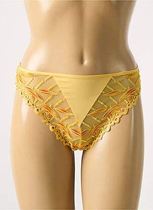 Tanga stretch jaune SIMONE PERELE femme