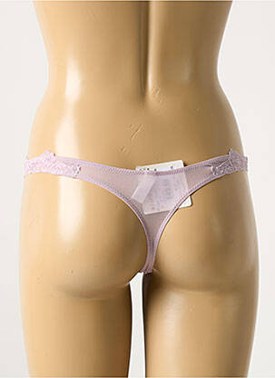 Tanga tissage satiné violet LA PERLA femme