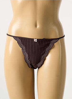 String stretch marron MORGAN femme