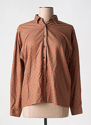 Chemisier coupe cintrée manches longues marron LAURENT ST CYR femme