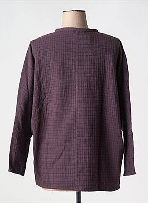 Blouse col rond manches longues marron JOUSSE femme