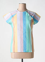 Blouse manches courtes manches courtes bleu LAURENT ST CYR femme