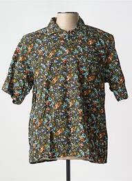 Chemise manches courtes coupe droite vert C17 homme