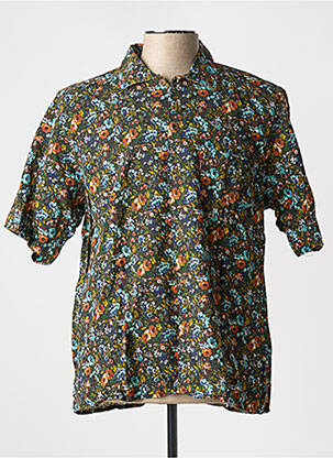Chemise manches courtes coupe droite vert C17 homme