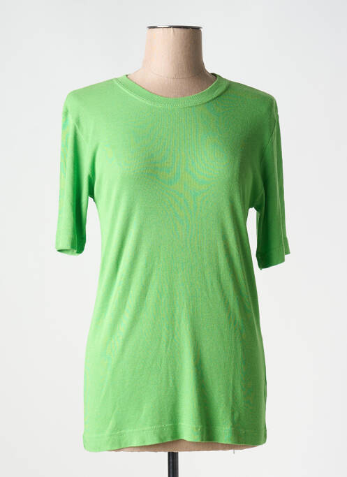 T-shirt stretch manches courtes vert LE COMTE femme