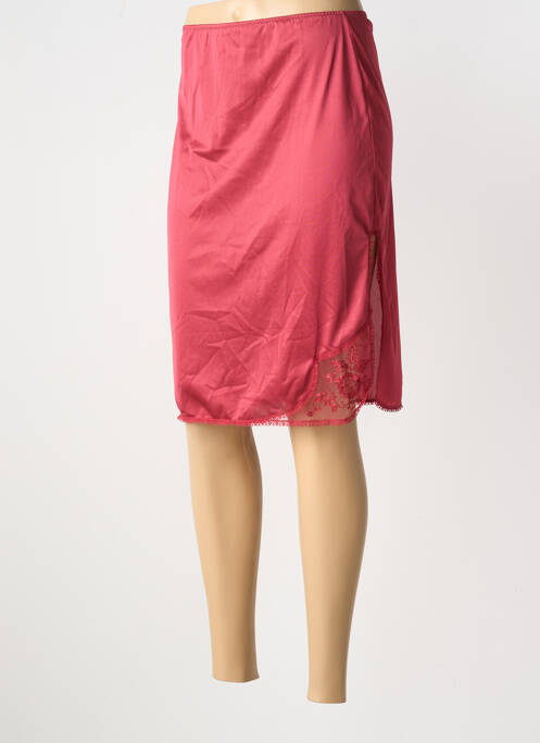 Jupon /fond de robe tissage satiné rouge ANTINEA femme