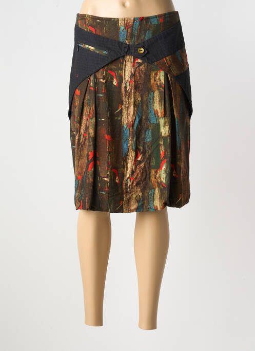 Jupe mi-longue noir AVENTURES DES TOILES pour femme