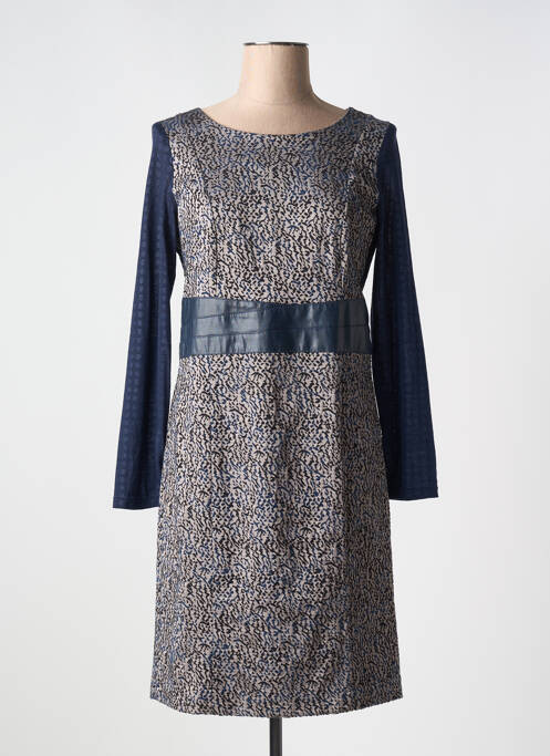 Robe mi-longue bleu PAUSE CAFE pour femme