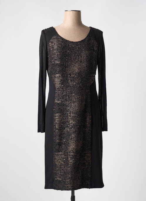 Robe mi-longue noir PAUSE CAFE pour femme