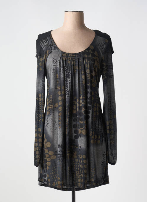 Tunique manches longues noir LAUREN VIDAL pour femme