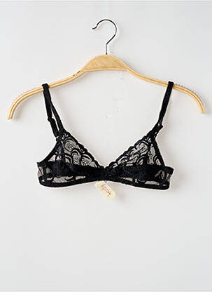 Soutien-gorge sans armature bralettes noir LADY DE PARIS femme