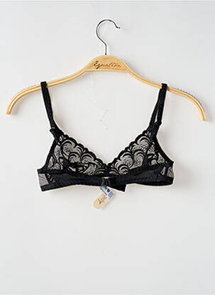 Soutien-gorge sans armature bralettes noir LADY DE PARIS femme