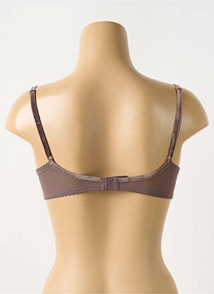 Soutien-gorge effet matière satinée haut soutien-gorge emboitant marron HUIT femme