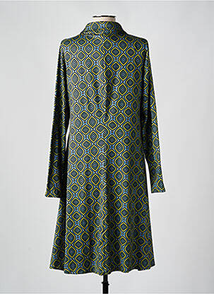 Robe mi-longue imprimé fantaisie manches longues vert AN II VITO femme