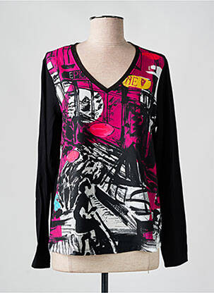 T-shirt manches longues manches longues noir MALOKA femme