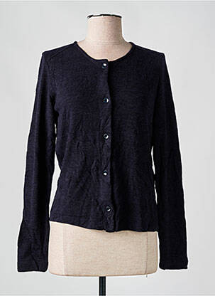 Gilet manches longues bleu MALOKA pour femme