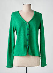 Gilet manches longues vert LINGAM pour femme seconde vue