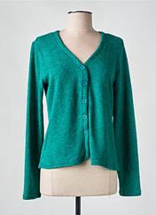 Gilet manches longues vert LINGAM pour femme seconde vue