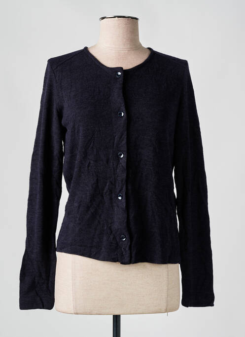 Gilet manches longues bleu MALOKA pour femme