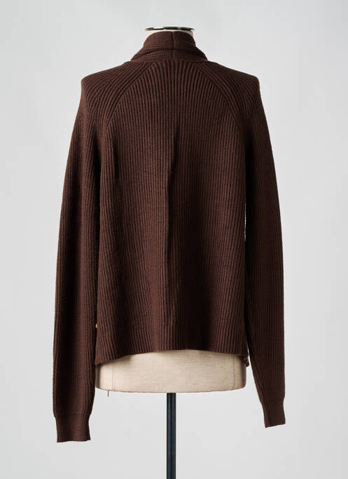 Gilet manches longues marron YEST pour femme