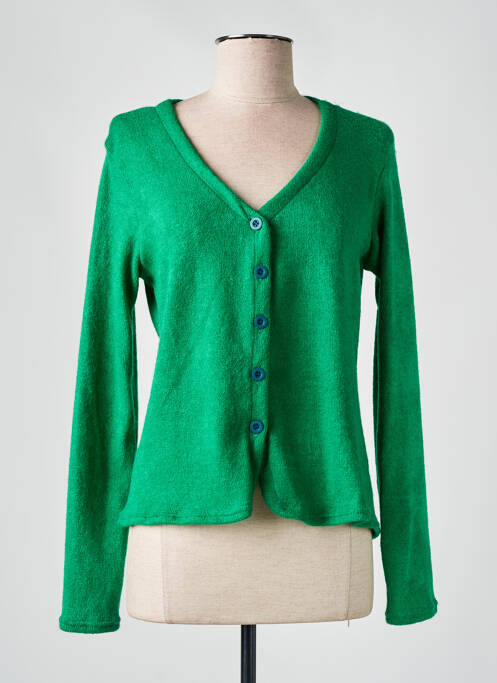 Gilet manches longues vert LINGAM pour femme