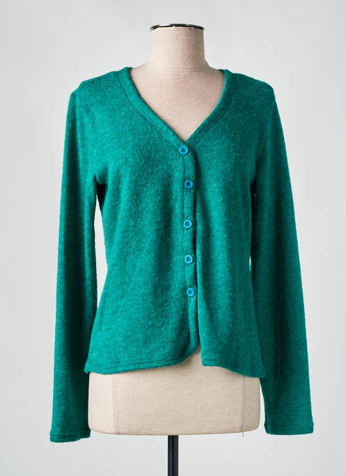 Gilet manches longues vert LINGAM pour femme