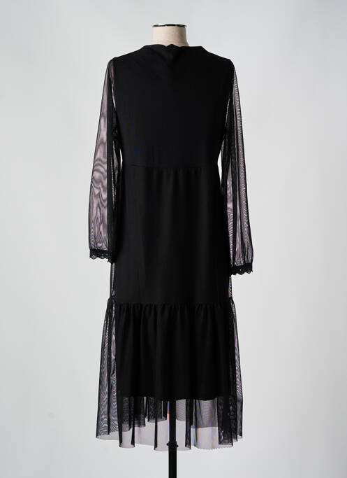 Robe mi-longue noir MALOKA pour femme