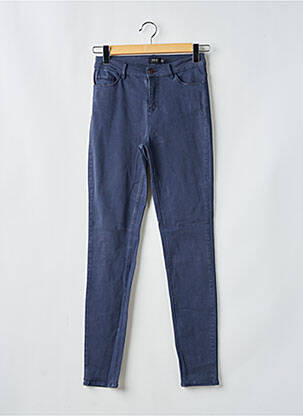 Pantalon slim tissage popeline taille normale bleu YEST femme