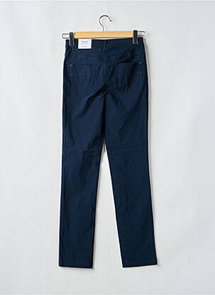 Pantalon slim tissage popeline taille normale bleu BRANDTEX femme