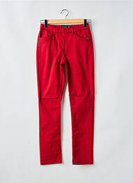Pantalon slim taille élastique taille normale rouge BRANDTEX femme