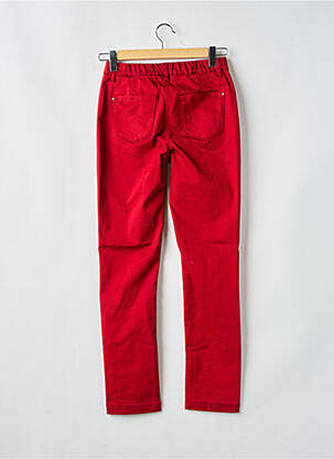 Pantalon slim taille élastique taille normale rouge BRANDTEX femme