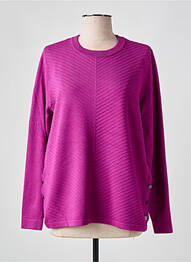 Pull col rond manches longues violet BRANDTEX femme