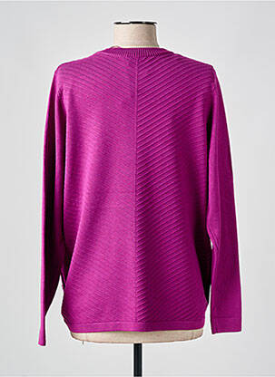 Pull coupe droite manches longues violet BRANDTEX femme