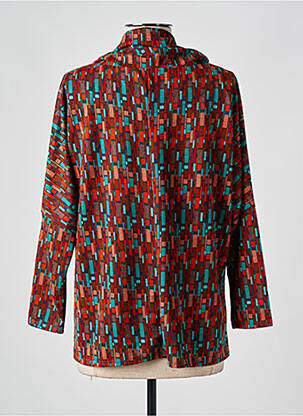 Pull coupe droite manches longues orange LINGAM femme