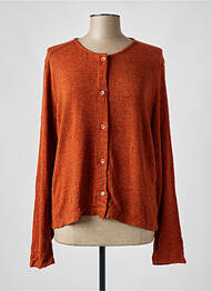 Gilet manches longues stretch orange MALOKA femme